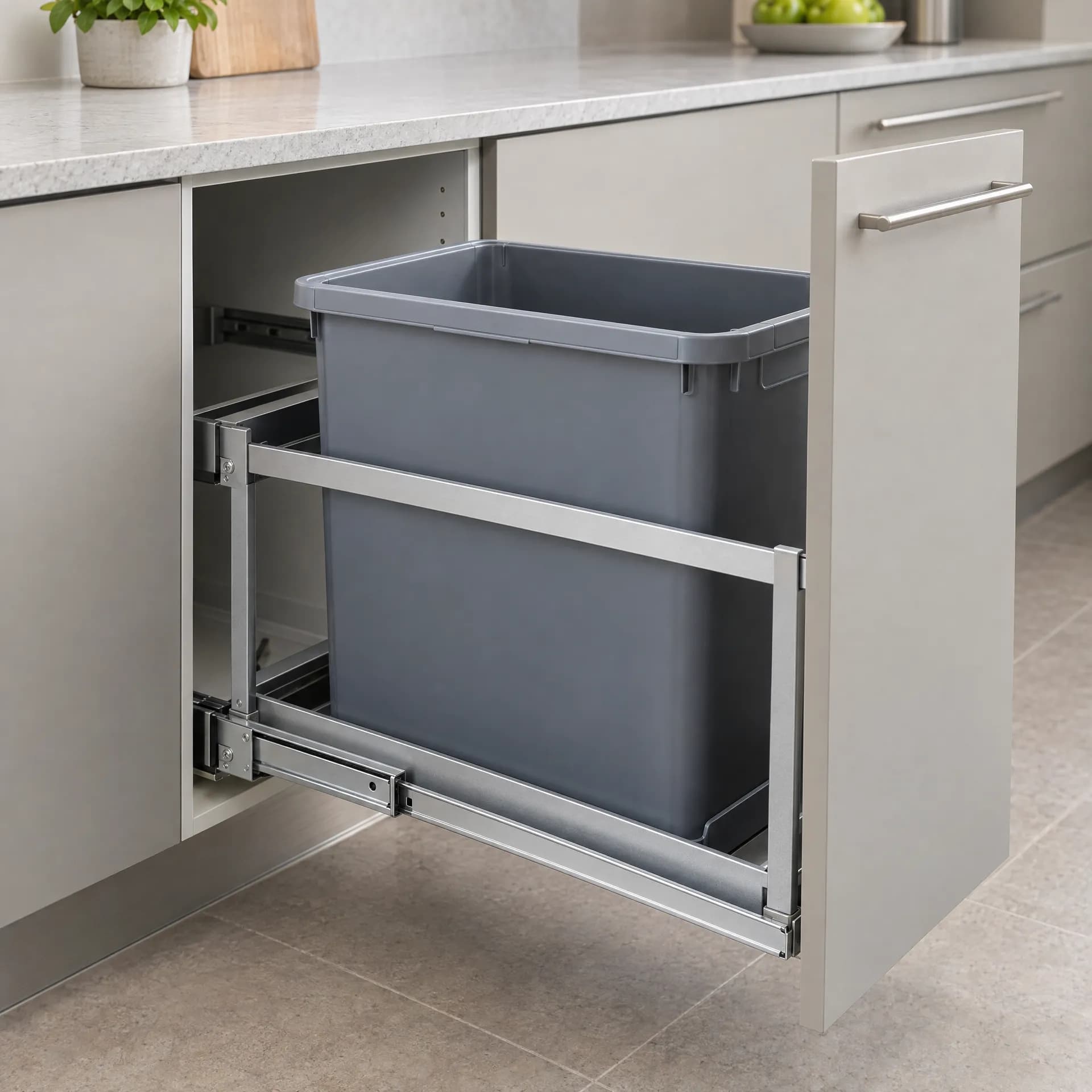 Starax Kitchen Inner Drawer Waste Bin with Portable Basket, Automatic, S-2557-2567 (800 mm) - View 1